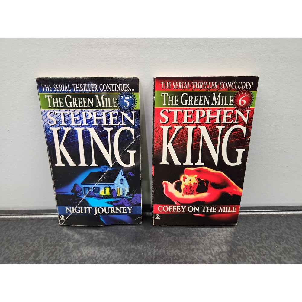 Lot of (2) Stephen King The Green Mile Books Parts 5 & 6 First Printing ~ Good